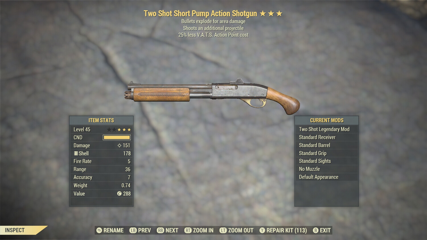 Two Shot Explosive 25 Pump Action Shotgun