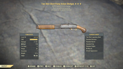 Two Shot Explosive 25 Pump Action Shotgun
