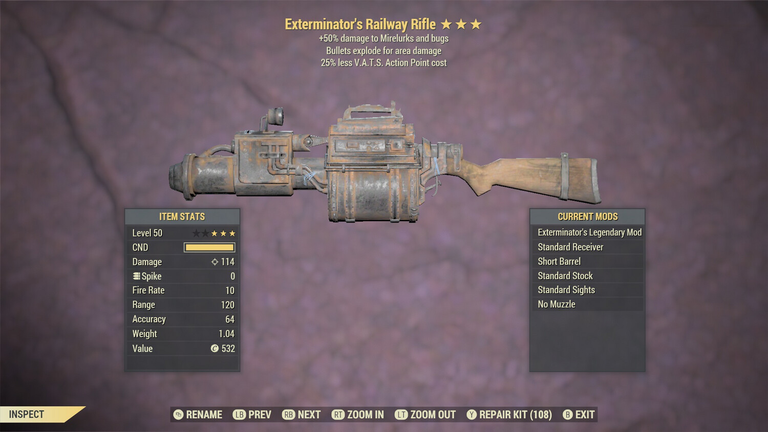 Exterminator Explosive 25 Railway Rifle