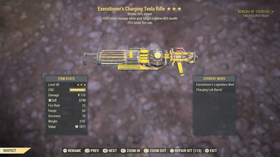 Legacy Executioners 25/Durability Tesla Lobber