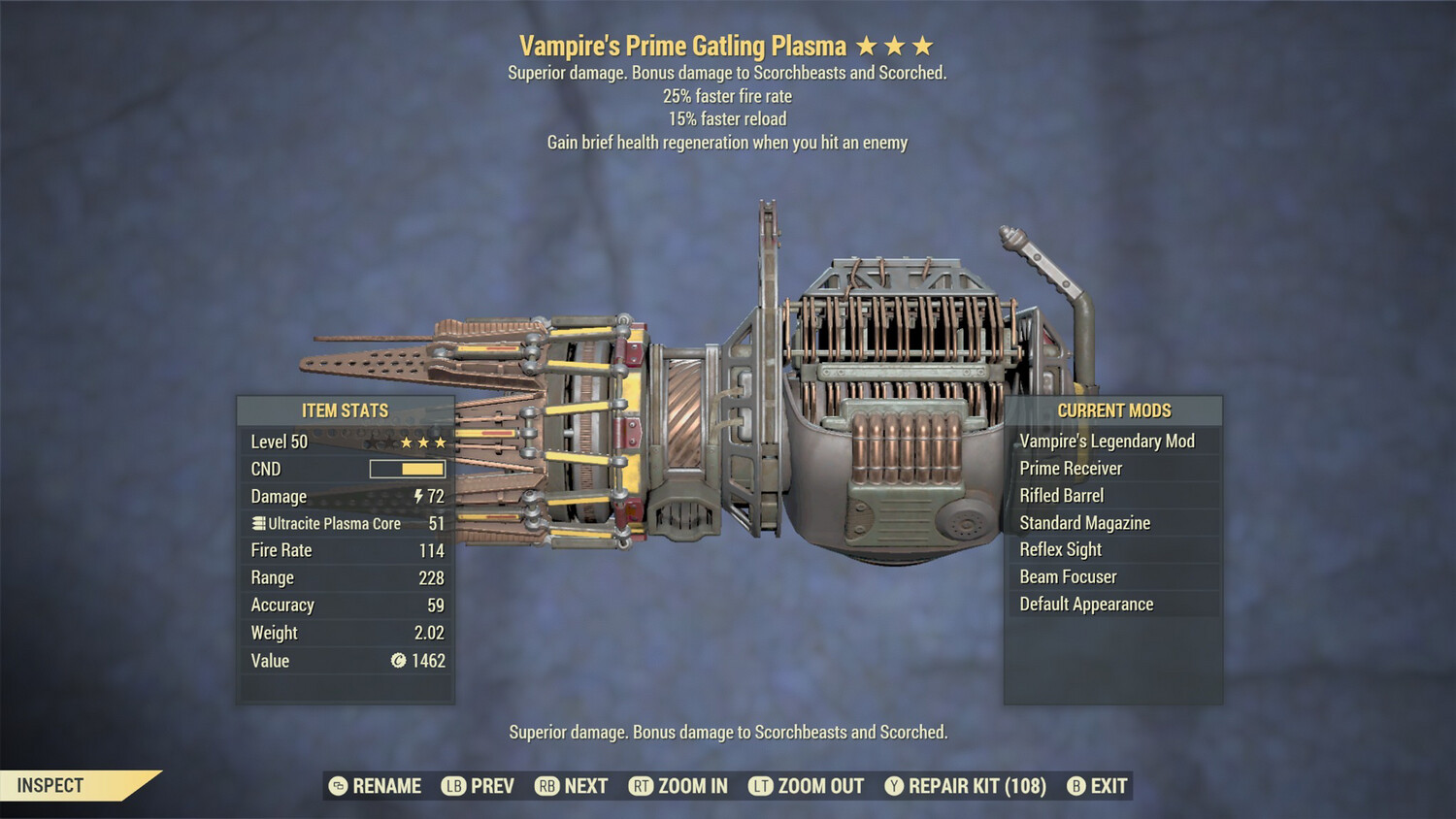Vampire 25/15r Gatling Plasma