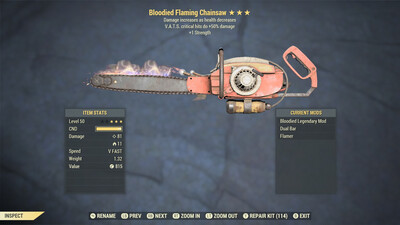 Bloodied 50/1S Chainsaw