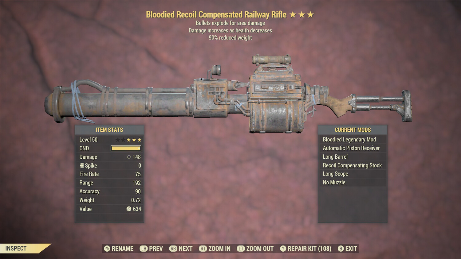 Bloodied Explosive 90 Railway