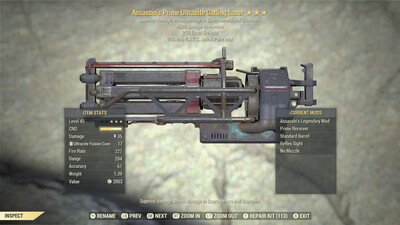 Assassins 25/25 Ultracite Gatling Laser