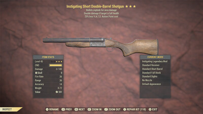 Instigating Explosive 25 Double Barrel Shotgun