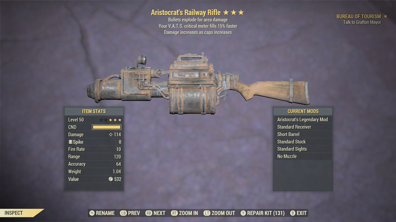 Aristocrat Explosive 15c Railway Rifle