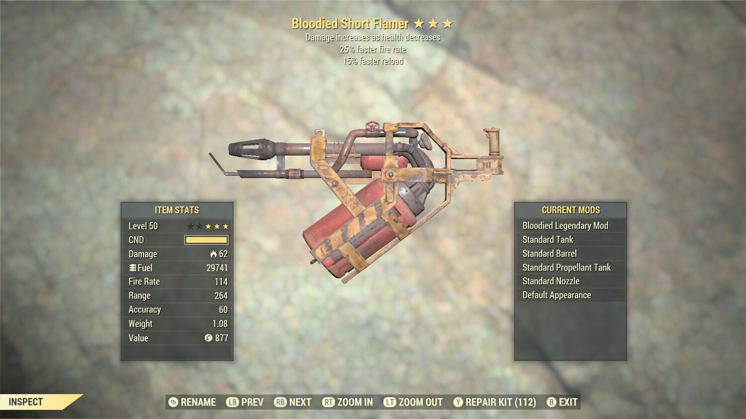 Bloodied 25/15r Flamer