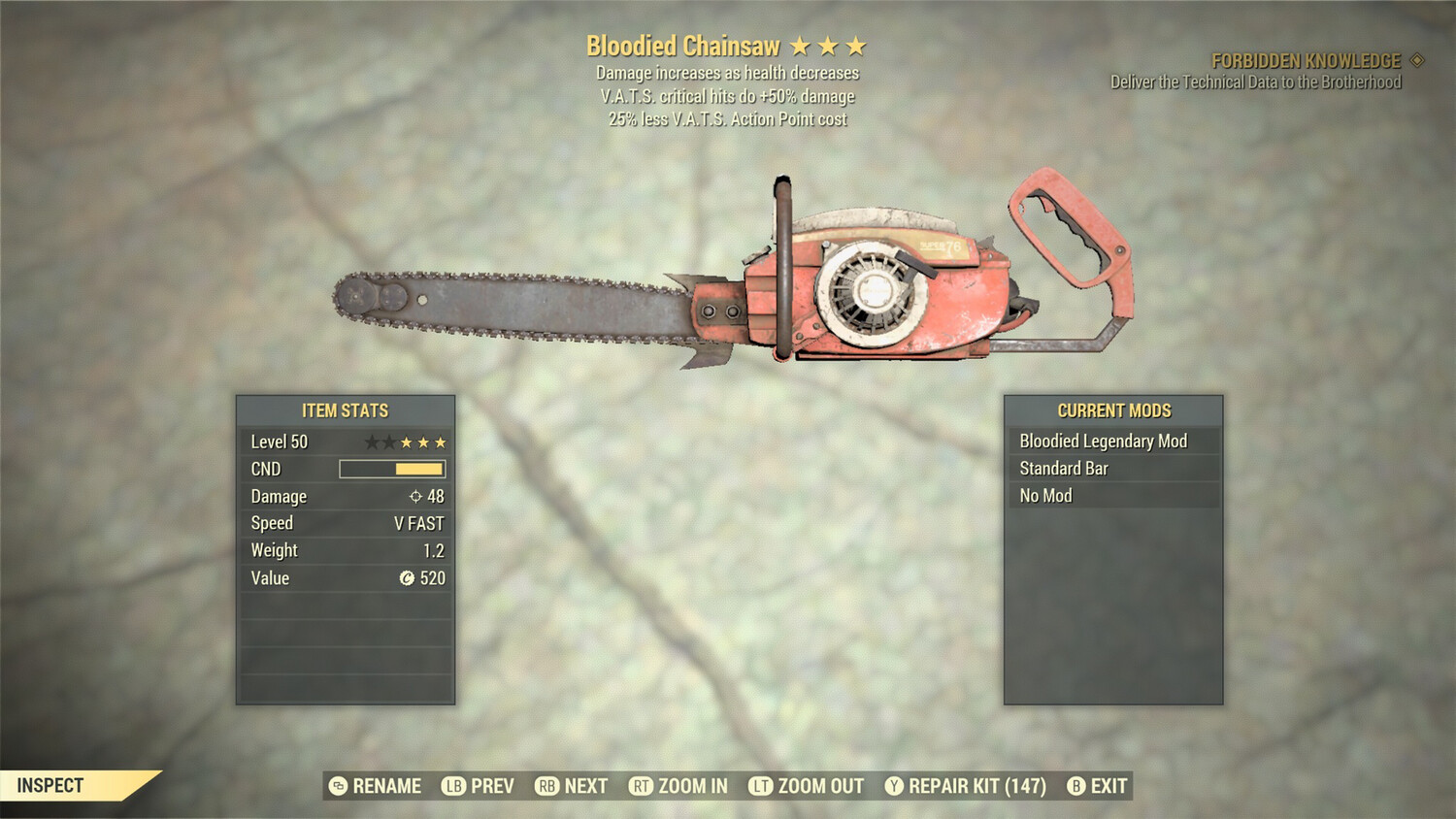 Bloodied 50/25 Chainsaw
