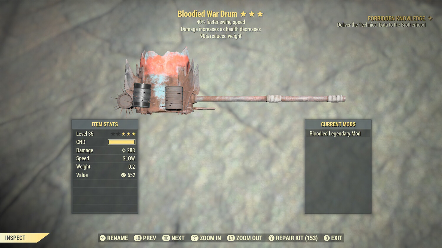 Bloodied SS/90 War Drum