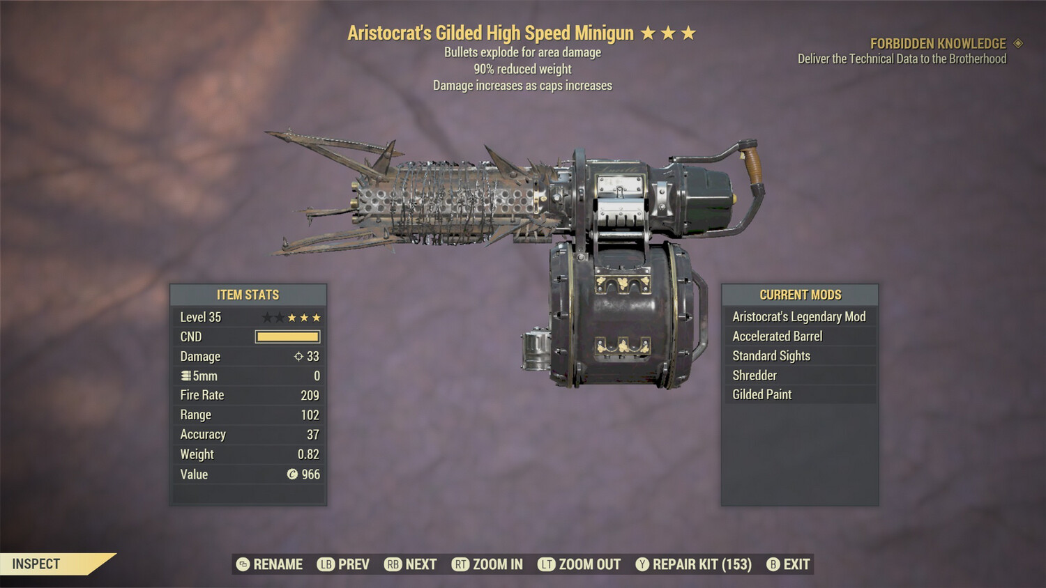 Aristocrat Explosive 90 Minigun