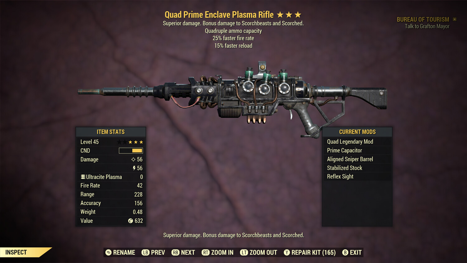 Quad 25/15 Enclave Plasma Rifle With Flamer Mod Box