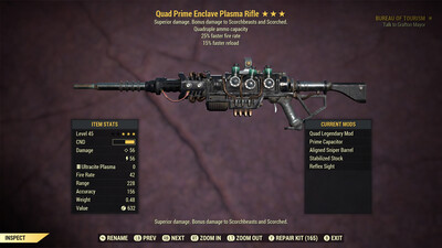 Quad 25/15 Enclave Plasma Rifle With Flamer Mod Box
