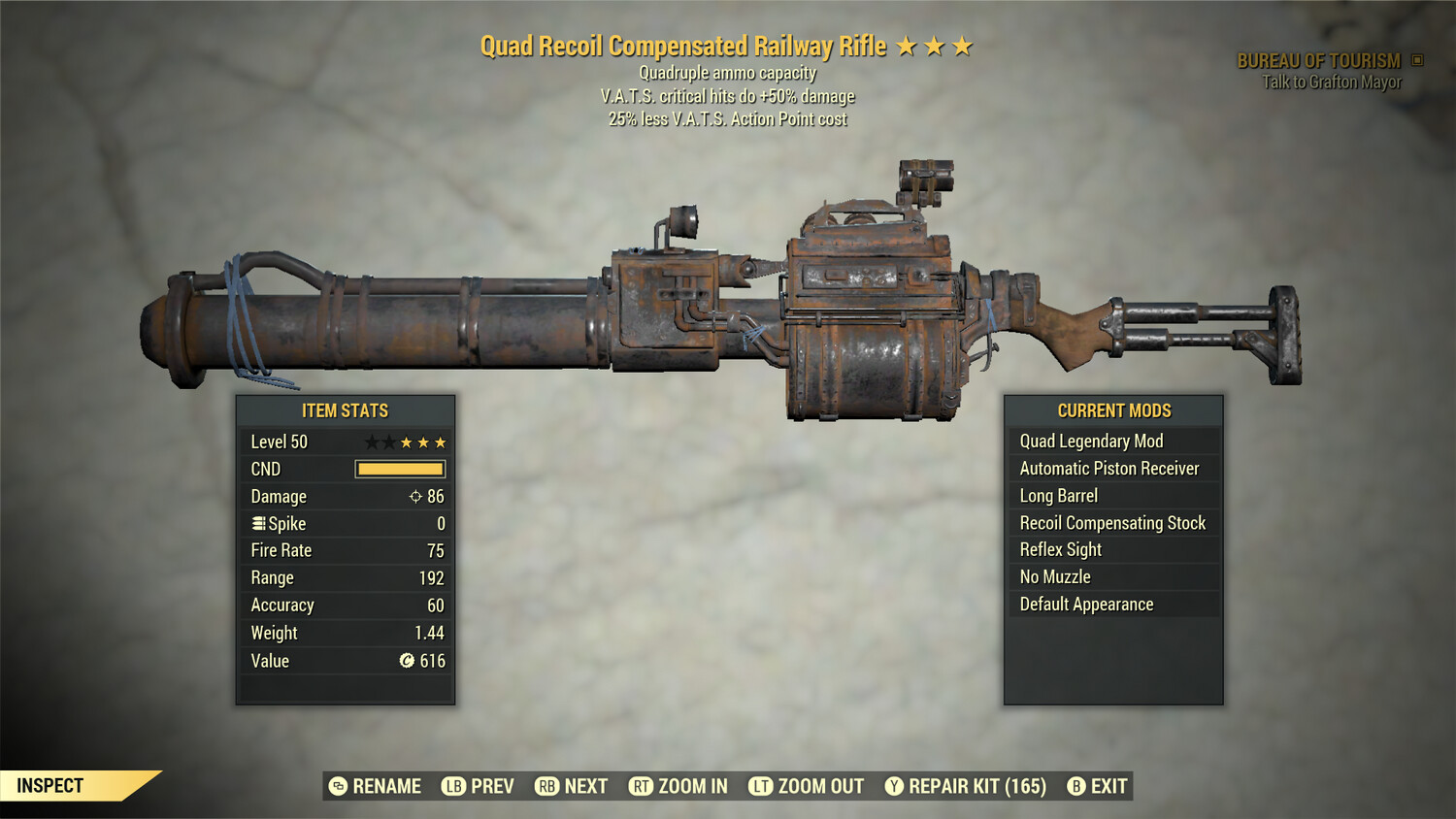 Quad 50/25 Railway Rifle