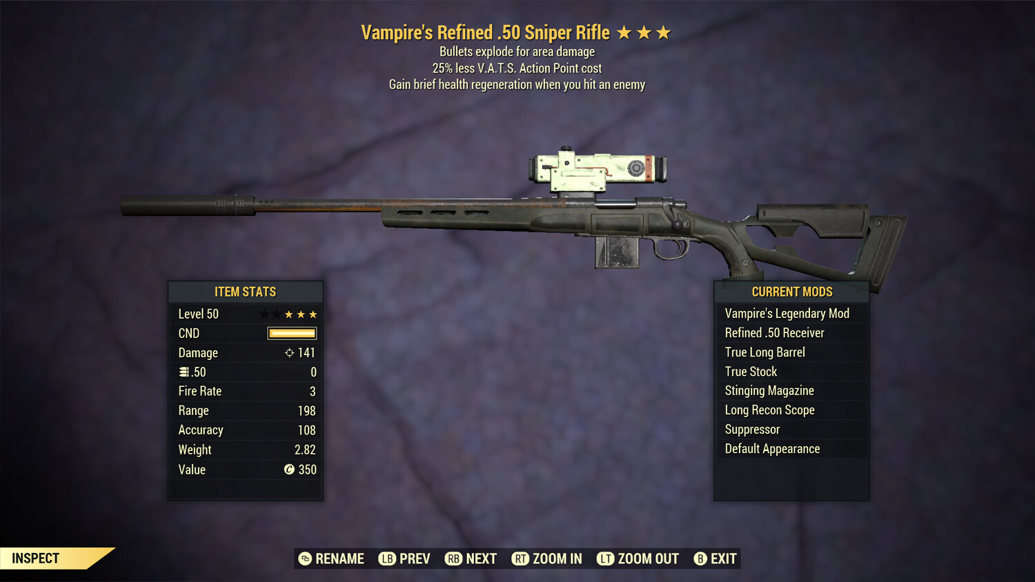 Vampire Explosive 25 Sniper Rifle