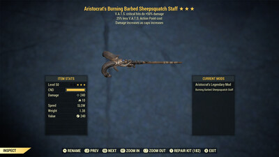 Aristocrat 50/25 Sheepsquatch Staff