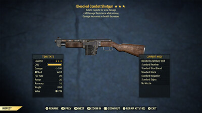 Bloodied Explosive 50 Combat Shotgun