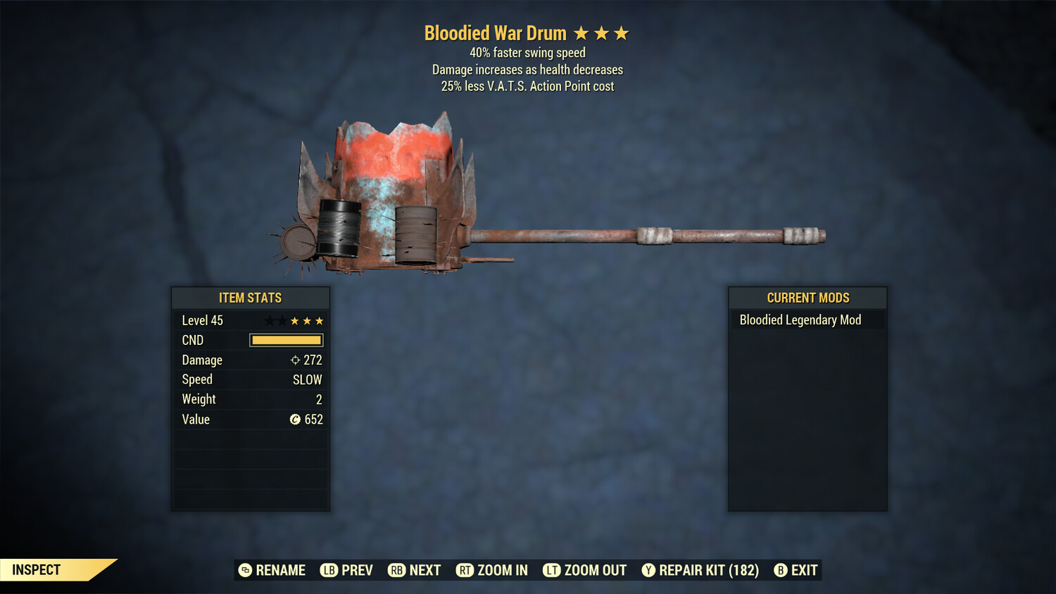 Bloodied Ss/25 War Drum