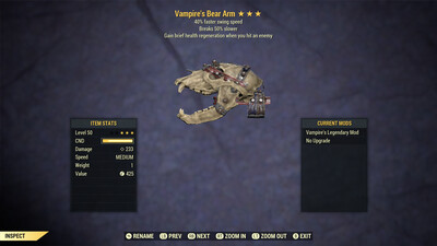 Vampire SS/Durability Bear Arm