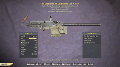 Two Shot Explosive 15c 50-cal Machine Gun