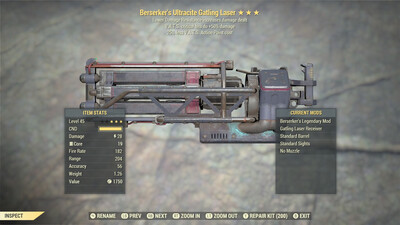 Berserkers 50/25 Ultracite Gatling Laser