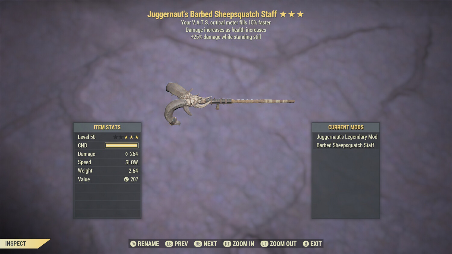 Juggernaut 25/15 Sheepsquatch Staff
