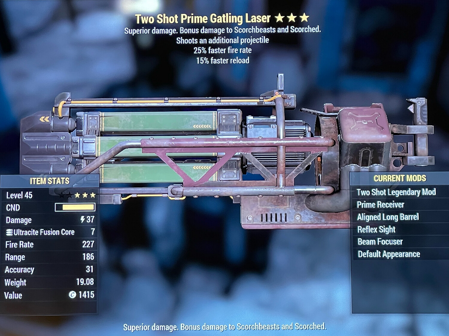 Two Shot 25/15r Ultracite Gatling Laser