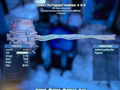 Junkie 1S/SS Pepper Shaker