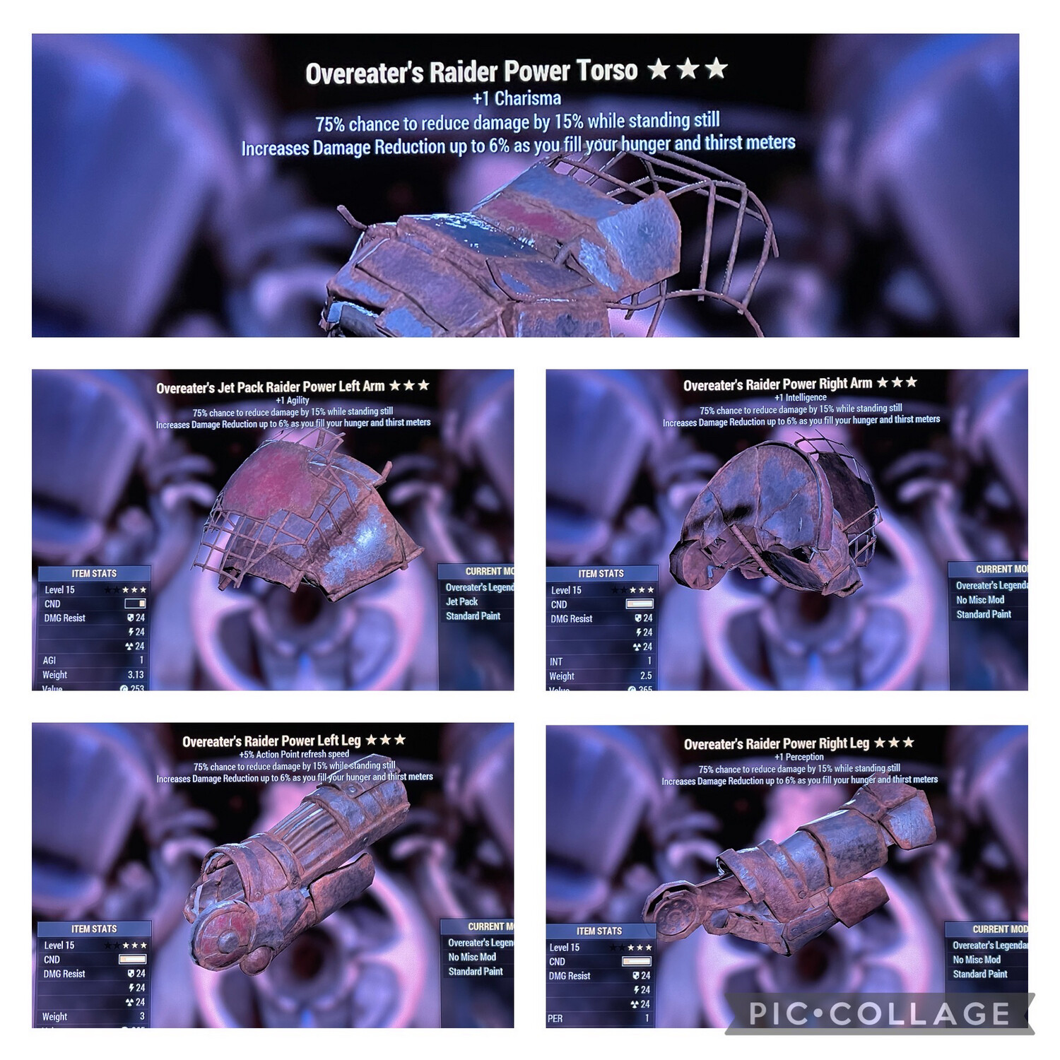 Overeater Sentinel Raider Set Lvl 15 (Has Legacy Jetpack Limb)