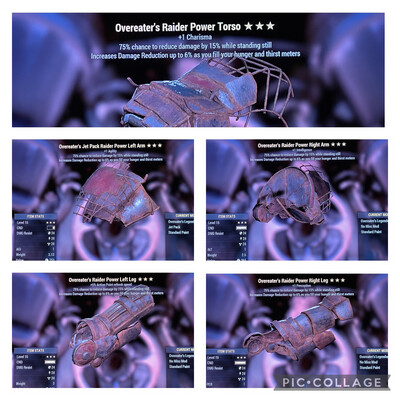 Overeater Sentinel Raider Set Lvl 15 (Has Legacy Jetpack Limb)