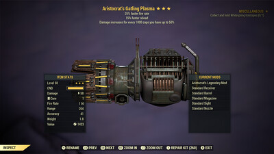 Aristocrat 25/15r Gatling Plasma