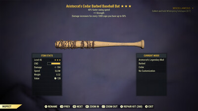 Aristocrat SS/1S Baseball Bat