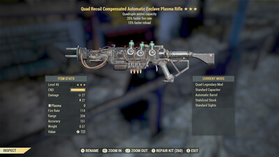 Quad 25/15 Enclave Plasma Rifle With Flamer Mod Box