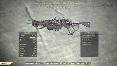 Furious 25/15 Enclave Plasma Rifle With Flamer Barrel Mod Box