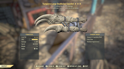 Vampire 50/1S Deathclaw Gauntlet