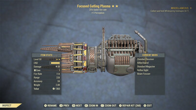 Legacy Perkless 25/1P Gatling Plasma