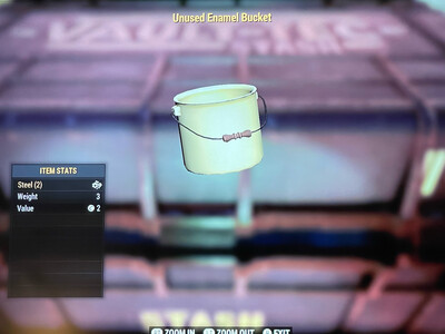 Unused Enamel Bucket