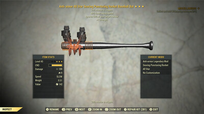 Anti Armor SS/1S Baseball Bat