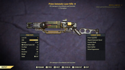 Legacy Perkless 1P Laser Rifle