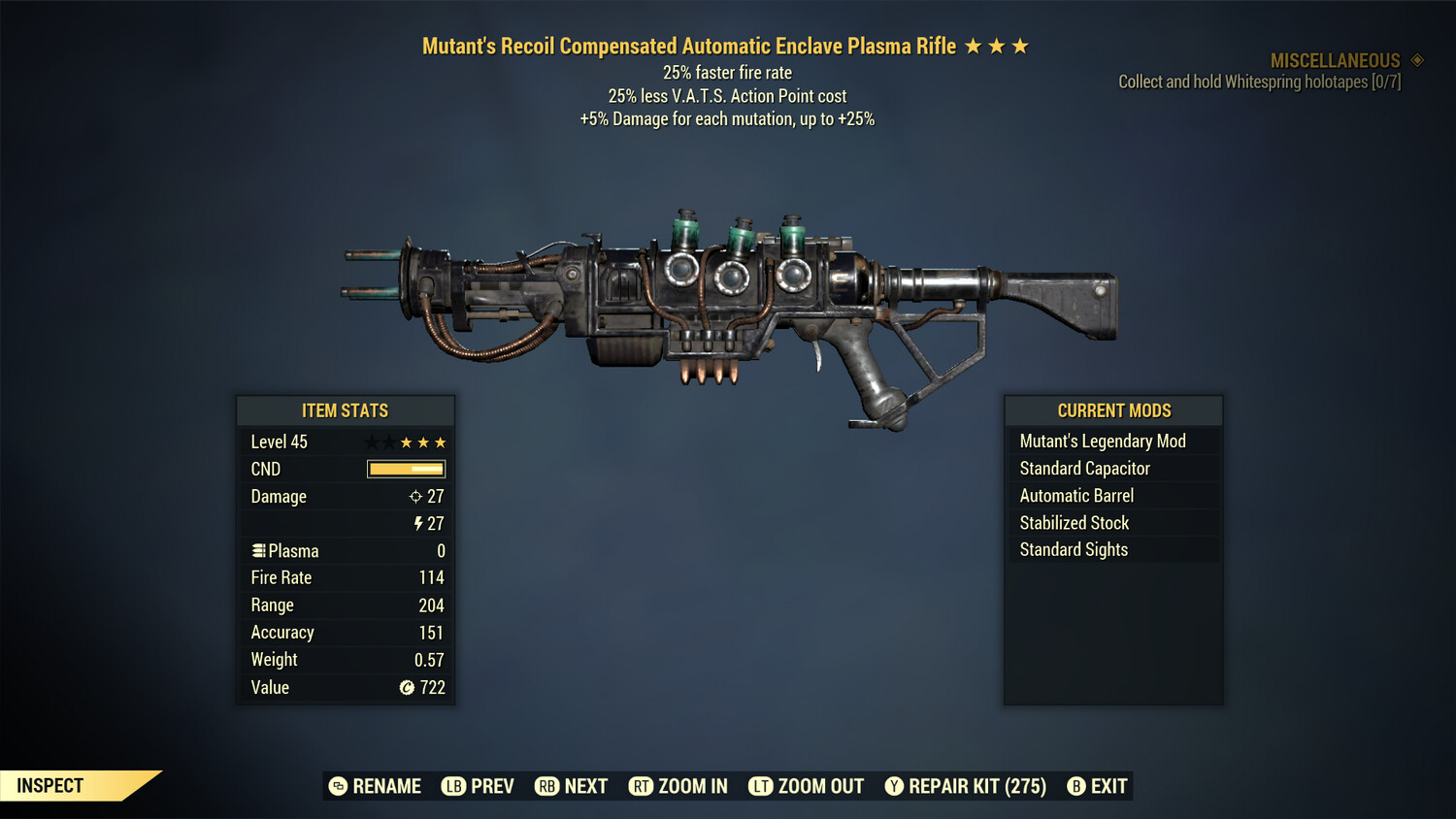 Mutant 25/25 Enclave Plasma Rifle + Flamer Mod Box