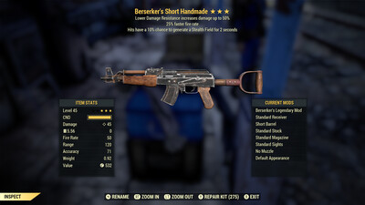 Berserkers 25/Stealth Handmade