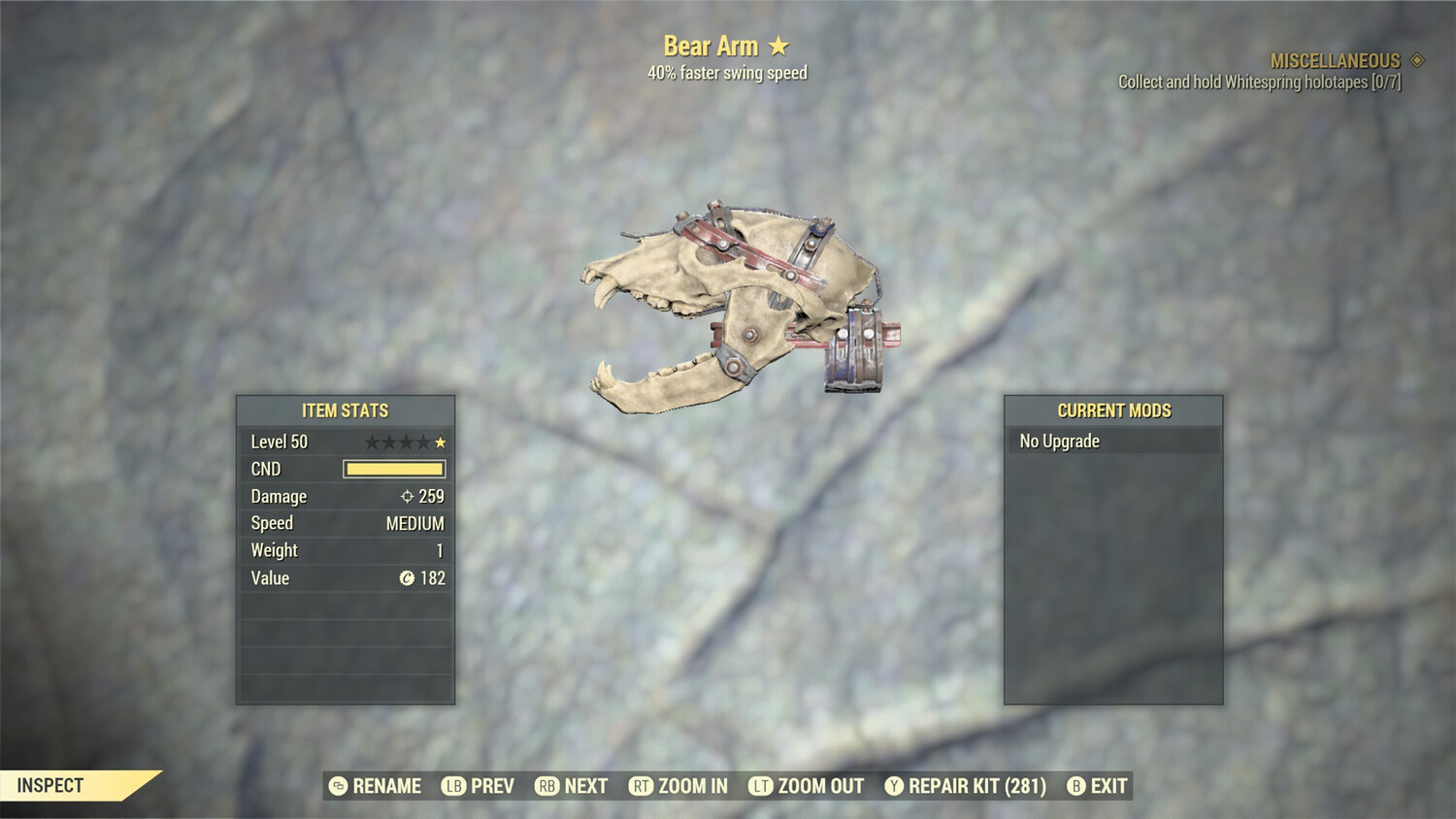 Legacy Perkless SS Bear Arm