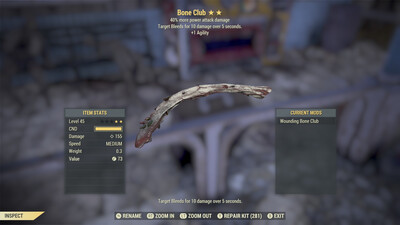 Legacy Perkless PA/1A Bone Club