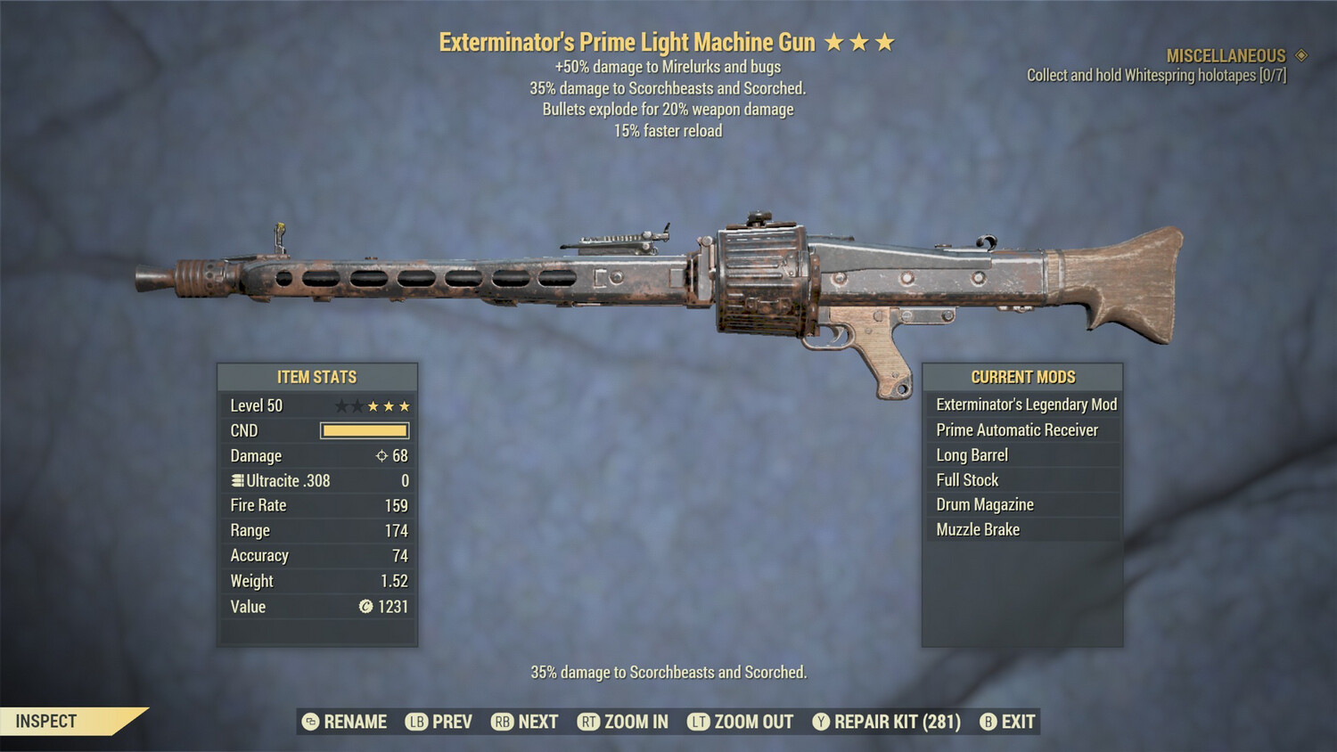Exterminator Explosive 15 Light Machine Gun