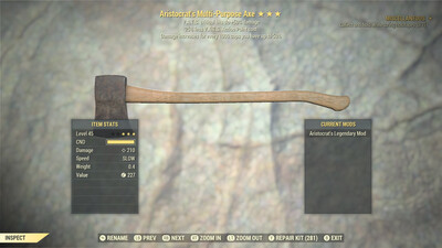 Aristocrat 50/25 Axe