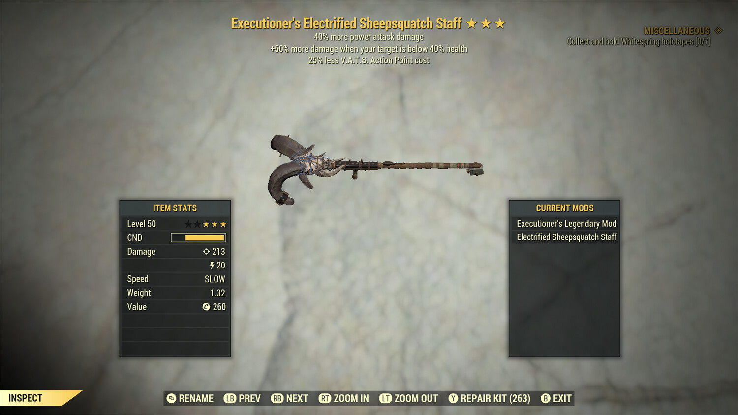 Executioners SS/25 Sheepsquatch Staff