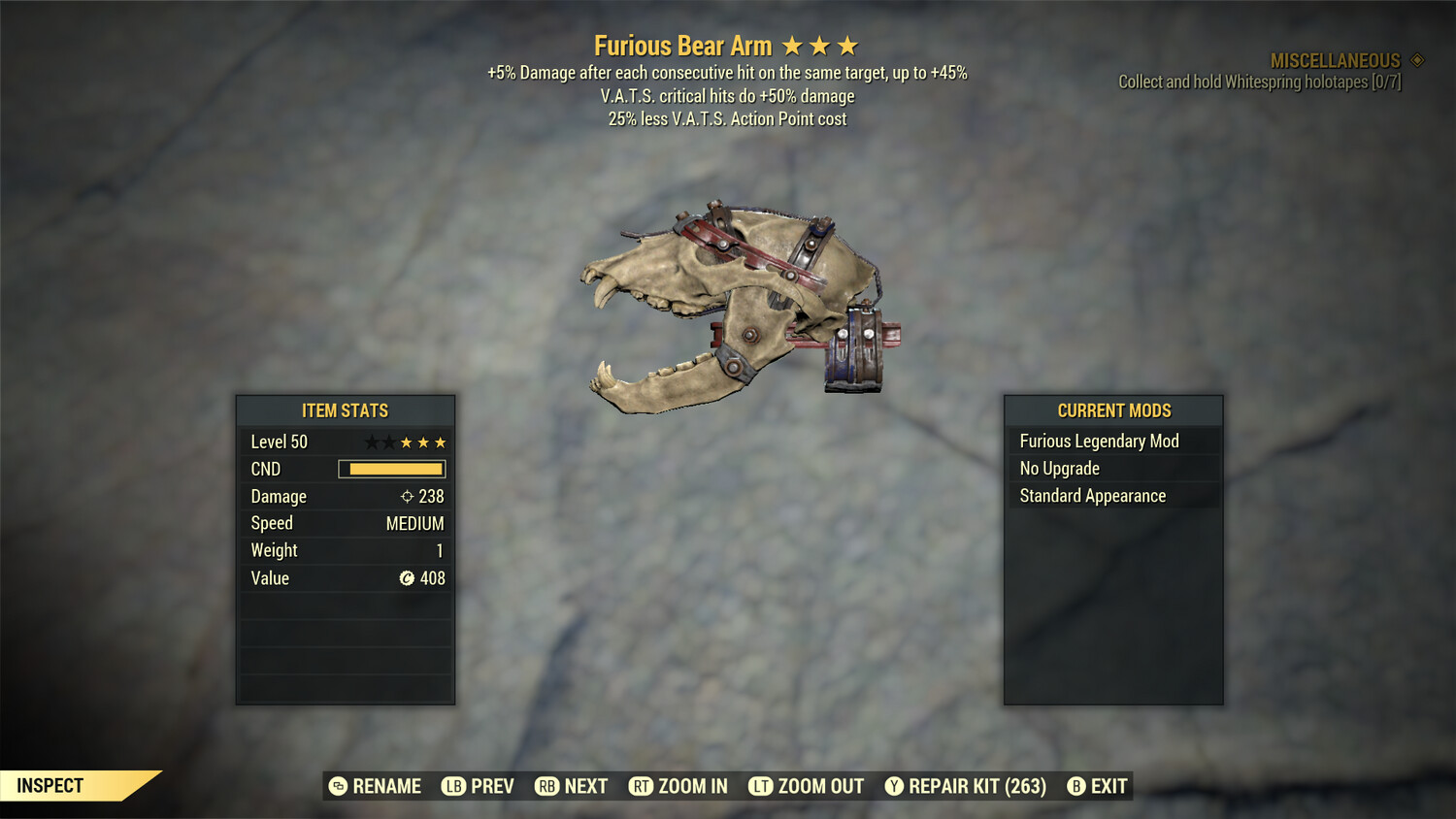 Furious 50/25 Bear Arm