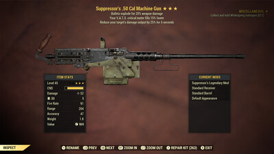 Suppressor Explosive 15c 50-cal Machine Gun