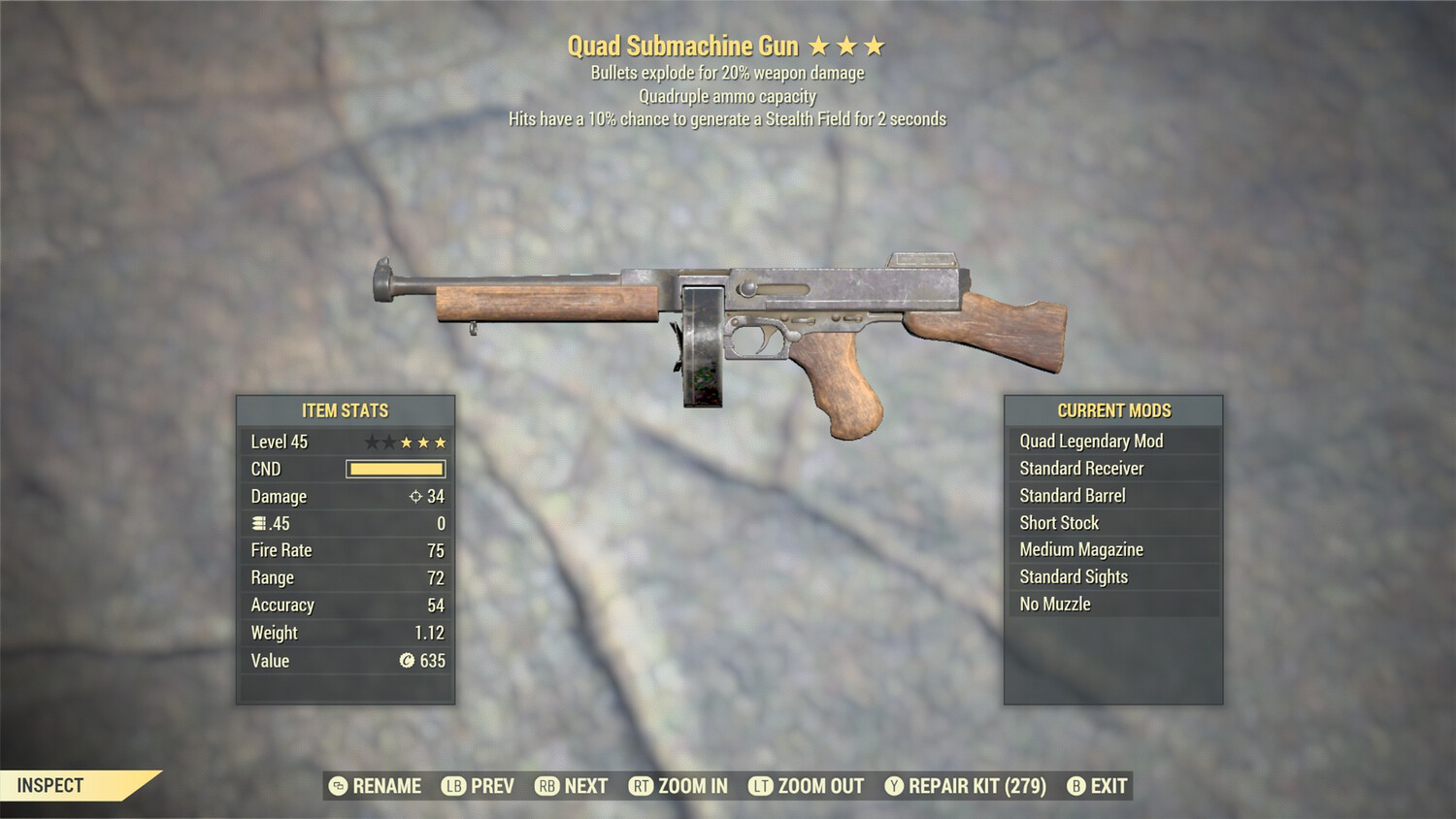 Quad Explosive Stealth Submachine Gun