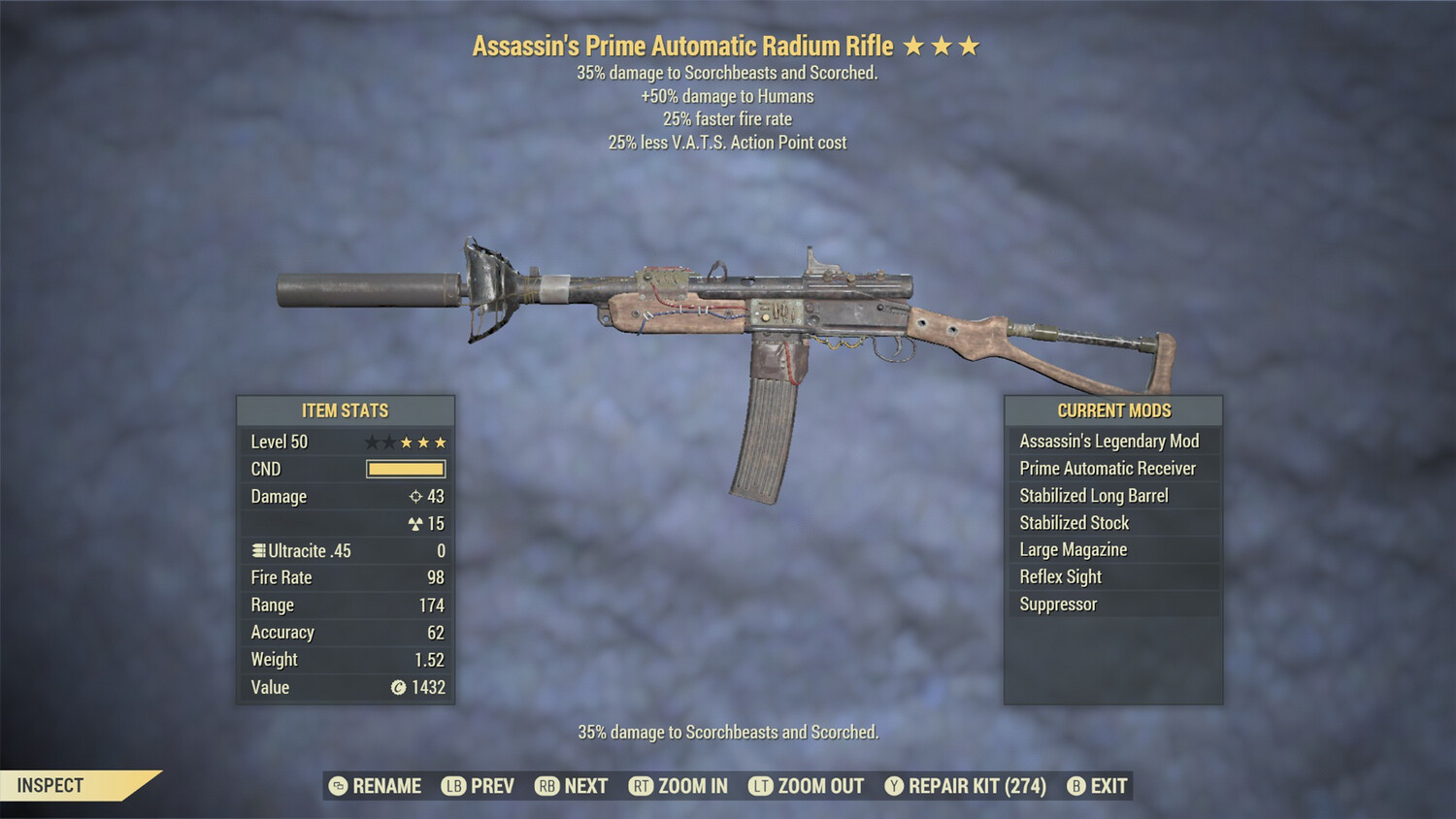 Assassins 25/25 Radium Rifle