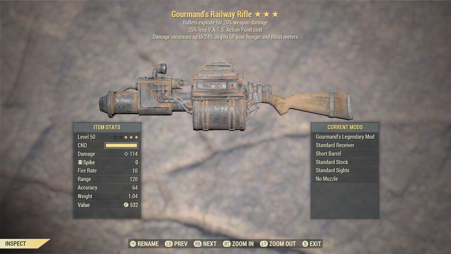 Gourmand Explosive 25 Railway Rifle